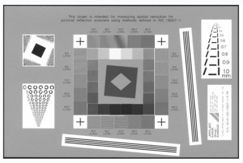 反射式掃描測(cè)試圖卡ISO分辨率測(cè)試卡 ISO-16067-1 - QA-61