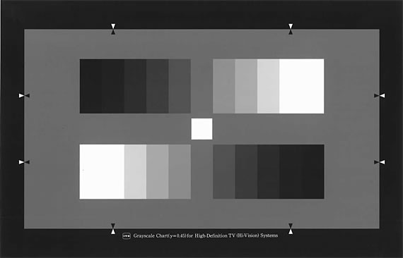 ITE高清晰度電視系統(tǒng)灰度測(cè)試卡（γ=0.45）